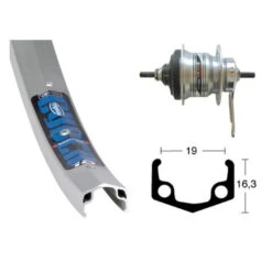 Roue Arrière Shimano Nexus 7 V 26' - Rétropédalage