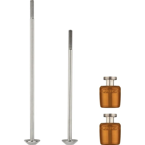 Set De 2 Axes De Blocage De Roues Abus Nutfix M5 Orange - 100/135 Mm 1 Set De 2 Axes De Blocage De Roues Abus Nutfix M5 Orange - 100/135 Mm