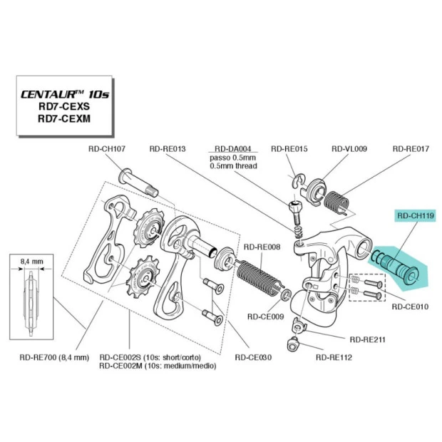 Campagnolo® Vis De Fixation De Dérailleur Campagnolo - RD-CH119 1 Campagnolo® Vis De Fixation De Dérailleur Campagnolo - RD-CH119